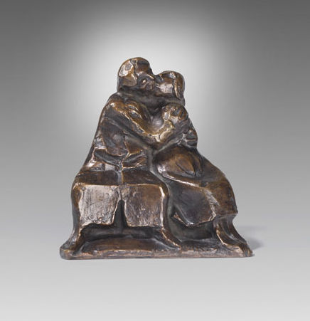 Innigkeit in Bronze gegossen - Barlachs Kussgruppe. Foto: Ketterer Kunst