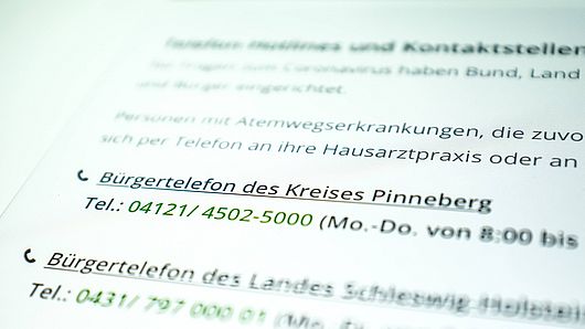 Kontakte der Behörden