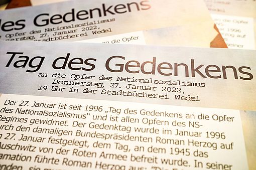 Der Arbeitskreis der Stadt Wedel gegen Rechtsradikalismus erinnert auch an diesem 27. Januar an die Opfer des Nationalsozialismus. Foto: Stadt Wedel/Kamin