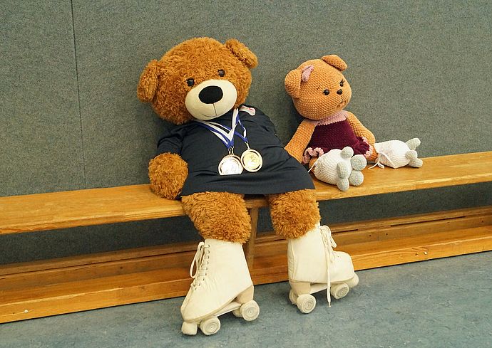 Die Maskottchen waren auch wieder dabei.
