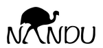 Logo des Nandu Vereins: Ein Nandu integriert in den Schriftzug 
