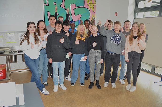 Engagiert fürs Klima: Schülerinnen und Schüler der Ernst-Barlach-Gemeinschaftsschule.