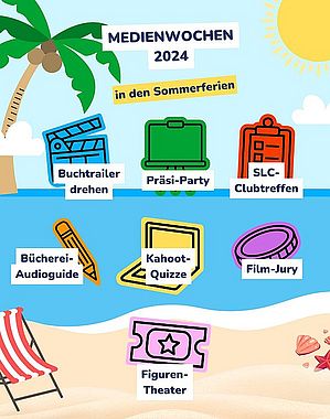 In den Ferienmonaten Juli und August lädt die Bücherei zu den Medienwochen ein (Foto: Stadtbücherei)