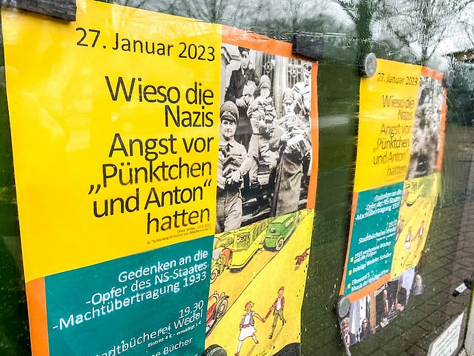Mit Musik und Texten wird am 27. Januar in der Stadtbücherei Wedel an die Opfer des Nationalsozialismus erinnert. Foto: Stadt Wedel/Kamin