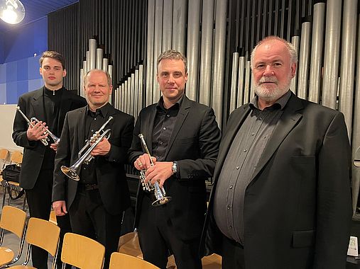 Mit ihrem Können begeisterten Artemii Lachimov (von links), Ingo Nölle, Moritz Kröger und Michael Turkut das Publikum. 